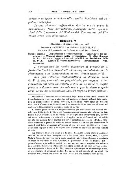 La giustizia amministrativa raccolta di decisioni e pareri del Consiglio di Stato, decisioni della Corte dei conti, sentenze della Cassazione di Roma, e decisioni delle Giunte provinciali amministrative