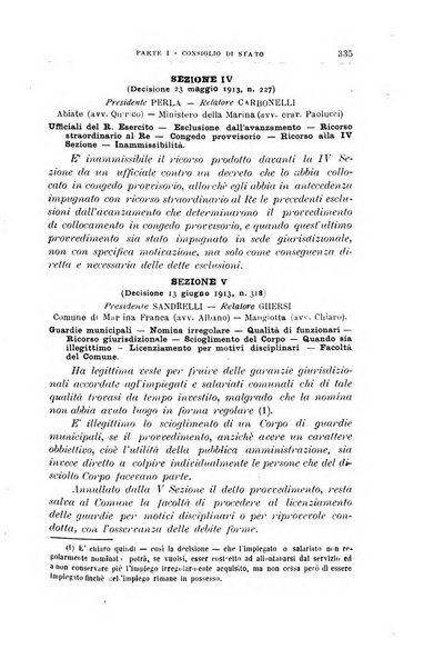 La giustizia amministrativa raccolta di decisioni e pareri del Consiglio di Stato, decisioni della Corte dei conti, sentenze della Cassazione di Roma, e decisioni delle Giunte provinciali amministrative