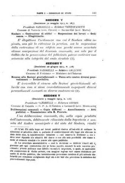 La giustizia amministrativa raccolta di decisioni e pareri del Consiglio di Stato, decisioni della Corte dei conti, sentenze della Cassazione di Roma, e decisioni delle Giunte provinciali amministrative