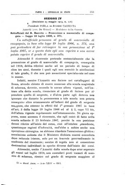 La giustizia amministrativa raccolta di decisioni e pareri del Consiglio di Stato, decisioni della Corte dei conti, sentenze della Cassazione di Roma, e decisioni delle Giunte provinciali amministrative