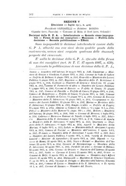 La giustizia amministrativa raccolta di decisioni e pareri del Consiglio di Stato, decisioni della Corte dei conti, sentenze della Cassazione di Roma, e decisioni delle Giunte provinciali amministrative