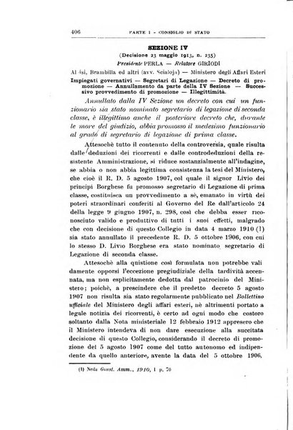 La giustizia amministrativa raccolta di decisioni e pareri del Consiglio di Stato, decisioni della Corte dei conti, sentenze della Cassazione di Roma, e decisioni delle Giunte provinciali amministrative