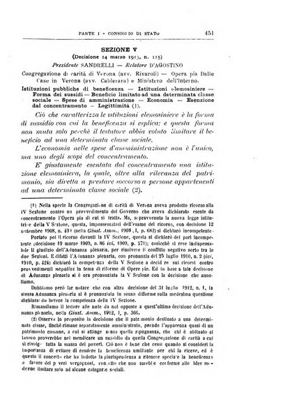 La giustizia amministrativa raccolta di decisioni e pareri del Consiglio di Stato, decisioni della Corte dei conti, sentenze della Cassazione di Roma, e decisioni delle Giunte provinciali amministrative