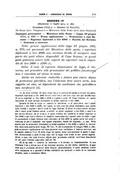 La giustizia amministrativa raccolta di decisioni e pareri del Consiglio di Stato, decisioni della Corte dei conti, sentenze della Cassazione di Roma, e decisioni delle Giunte provinciali amministrative