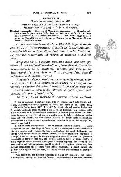 La giustizia amministrativa raccolta di decisioni e pareri del Consiglio di Stato, decisioni della Corte dei conti, sentenze della Cassazione di Roma, e decisioni delle Giunte provinciali amministrative