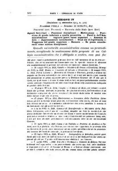 La giustizia amministrativa raccolta di decisioni e pareri del Consiglio di Stato, decisioni della Corte dei conti, sentenze della Cassazione di Roma, e decisioni delle Giunte provinciali amministrative