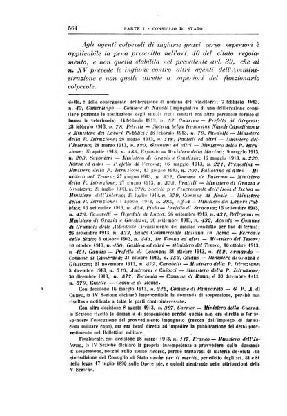 La giustizia amministrativa raccolta di decisioni e pareri del Consiglio di Stato, decisioni della Corte dei conti, sentenze della Cassazione di Roma, e decisioni delle Giunte provinciali amministrative