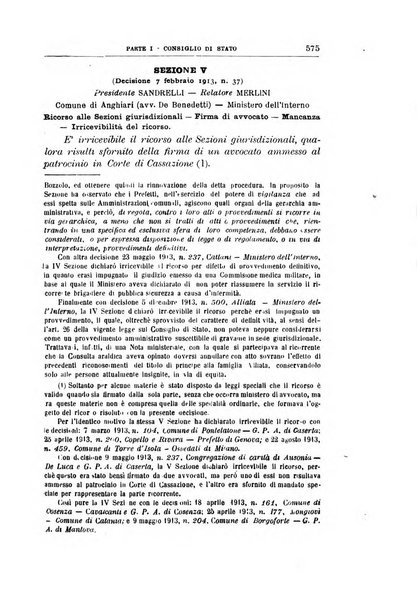 La giustizia amministrativa raccolta di decisioni e pareri del Consiglio di Stato, decisioni della Corte dei conti, sentenze della Cassazione di Roma, e decisioni delle Giunte provinciali amministrative