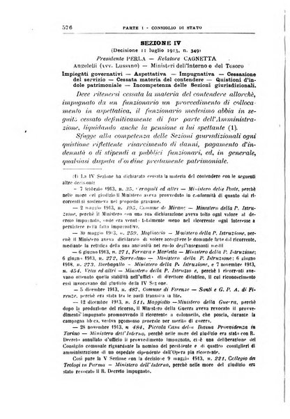 La giustizia amministrativa raccolta di decisioni e pareri del Consiglio di Stato, decisioni della Corte dei conti, sentenze della Cassazione di Roma, e decisioni delle Giunte provinciali amministrative