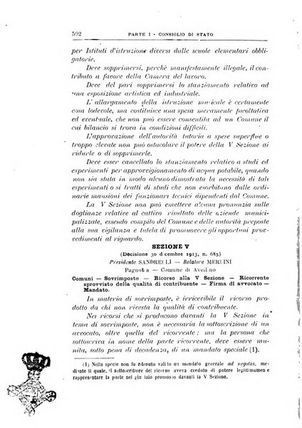 La giustizia amministrativa raccolta di decisioni e pareri del Consiglio di Stato, decisioni della Corte dei conti, sentenze della Cassazione di Roma, e decisioni delle Giunte provinciali amministrative