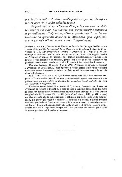 La giustizia amministrativa raccolta di decisioni e pareri del Consiglio di Stato, decisioni della Corte dei conti, sentenze della Cassazione di Roma, e decisioni delle Giunte provinciali amministrative