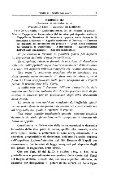 La giustizia amministrativa raccolta di decisioni e pareri del Consiglio di Stato, decisioni della Corte dei conti, sentenze della Cassazione di Roma, e decisioni delle Giunte provinciali amministrative