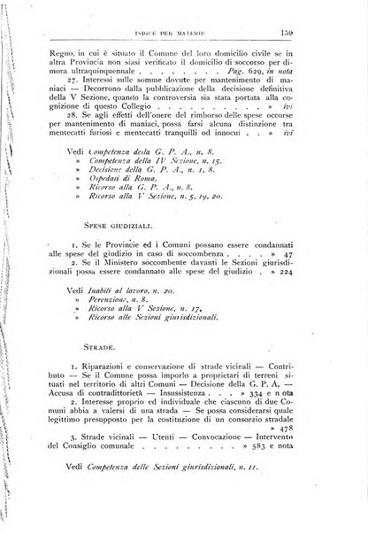 La giustizia amministrativa raccolta di decisioni e pareri del Consiglio di Stato, decisioni della Corte dei conti, sentenze della Cassazione di Roma, e decisioni delle Giunte provinciali amministrative