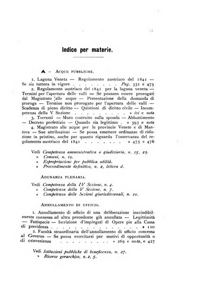 La giustizia amministrativa raccolta di decisioni e pareri del Consiglio di Stato, decisioni della Corte dei conti, sentenze della Cassazione di Roma, e decisioni delle Giunte provinciali amministrative