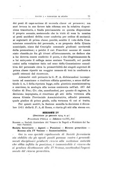 La giustizia amministrativa raccolta di decisioni e pareri del Consiglio di Stato, decisioni della Corte dei conti, sentenze della Cassazione di Roma, e decisioni delle Giunte provinciali amministrative