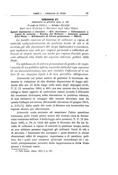 La giustizia amministrativa raccolta di decisioni e pareri del Consiglio di Stato, decisioni della Corte dei conti, sentenze della Cassazione di Roma, e decisioni delle Giunte provinciali amministrative