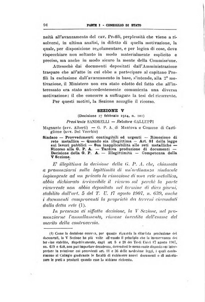 La giustizia amministrativa raccolta di decisioni e pareri del Consiglio di Stato, decisioni della Corte dei conti, sentenze della Cassazione di Roma, e decisioni delle Giunte provinciali amministrative