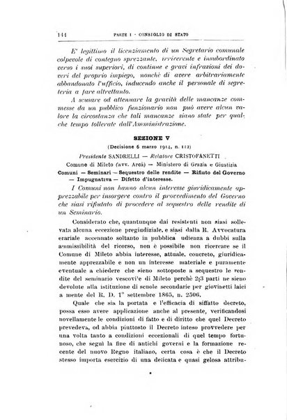 La giustizia amministrativa raccolta di decisioni e pareri del Consiglio di Stato, decisioni della Corte dei conti, sentenze della Cassazione di Roma, e decisioni delle Giunte provinciali amministrative