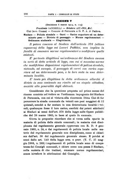 La giustizia amministrativa raccolta di decisioni e pareri del Consiglio di Stato, decisioni della Corte dei conti, sentenze della Cassazione di Roma, e decisioni delle Giunte provinciali amministrative