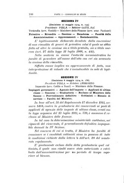 La giustizia amministrativa raccolta di decisioni e pareri del Consiglio di Stato, decisioni della Corte dei conti, sentenze della Cassazione di Roma, e decisioni delle Giunte provinciali amministrative