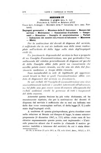 La giustizia amministrativa raccolta di decisioni e pareri del Consiglio di Stato, decisioni della Corte dei conti, sentenze della Cassazione di Roma, e decisioni delle Giunte provinciali amministrative