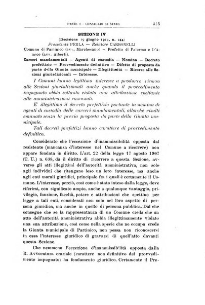 La giustizia amministrativa raccolta di decisioni e pareri del Consiglio di Stato, decisioni della Corte dei conti, sentenze della Cassazione di Roma, e decisioni delle Giunte provinciali amministrative