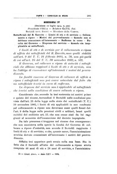 La giustizia amministrativa raccolta di decisioni e pareri del Consiglio di Stato, decisioni della Corte dei conti, sentenze della Cassazione di Roma, e decisioni delle Giunte provinciali amministrative