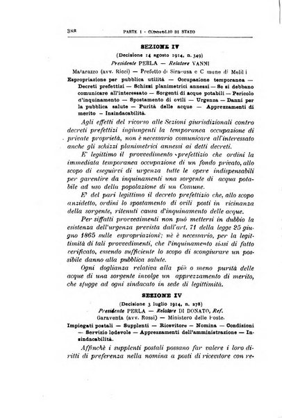 La giustizia amministrativa raccolta di decisioni e pareri del Consiglio di Stato, decisioni della Corte dei conti, sentenze della Cassazione di Roma, e decisioni delle Giunte provinciali amministrative