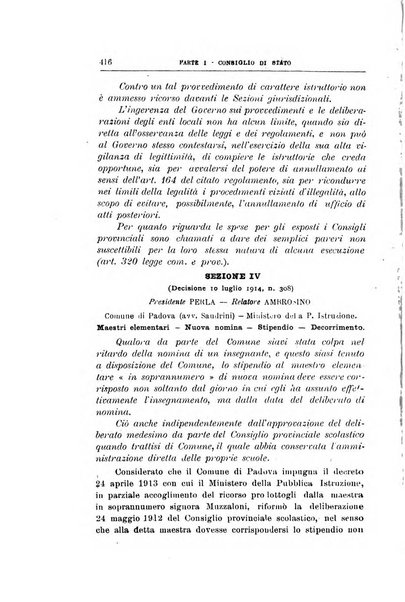 La giustizia amministrativa raccolta di decisioni e pareri del Consiglio di Stato, decisioni della Corte dei conti, sentenze della Cassazione di Roma, e decisioni delle Giunte provinciali amministrative