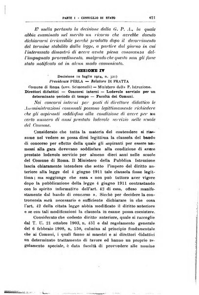 La giustizia amministrativa raccolta di decisioni e pareri del Consiglio di Stato, decisioni della Corte dei conti, sentenze della Cassazione di Roma, e decisioni delle Giunte provinciali amministrative