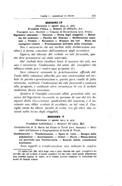 La giustizia amministrativa raccolta di decisioni e pareri del Consiglio di Stato, decisioni della Corte dei conti, sentenze della Cassazione di Roma, e decisioni delle Giunte provinciali amministrative