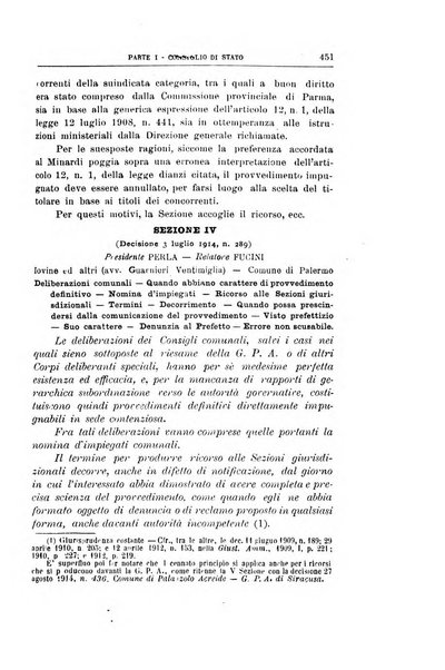 La giustizia amministrativa raccolta di decisioni e pareri del Consiglio di Stato, decisioni della Corte dei conti, sentenze della Cassazione di Roma, e decisioni delle Giunte provinciali amministrative