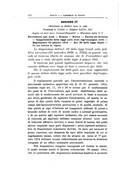 La giustizia amministrativa raccolta di decisioni e pareri del Consiglio di Stato, decisioni della Corte dei conti, sentenze della Cassazione di Roma, e decisioni delle Giunte provinciali amministrative