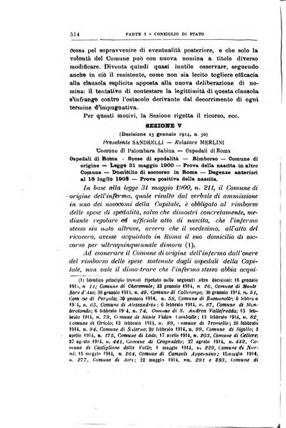 La giustizia amministrativa raccolta di decisioni e pareri del Consiglio di Stato, decisioni della Corte dei conti, sentenze della Cassazione di Roma, e decisioni delle Giunte provinciali amministrative