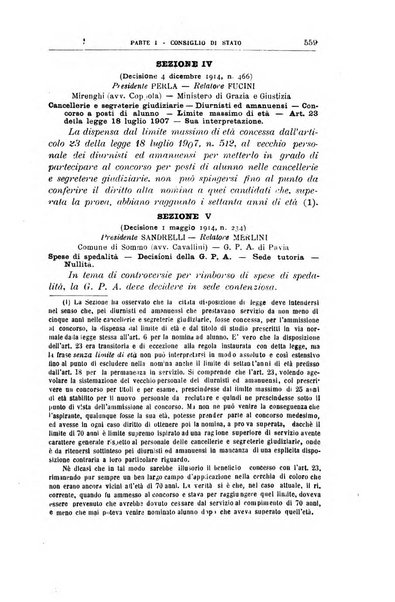 La giustizia amministrativa raccolta di decisioni e pareri del Consiglio di Stato, decisioni della Corte dei conti, sentenze della Cassazione di Roma, e decisioni delle Giunte provinciali amministrative