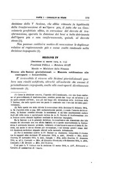 La giustizia amministrativa raccolta di decisioni e pareri del Consiglio di Stato, decisioni della Corte dei conti, sentenze della Cassazione di Roma, e decisioni delle Giunte provinciali amministrative