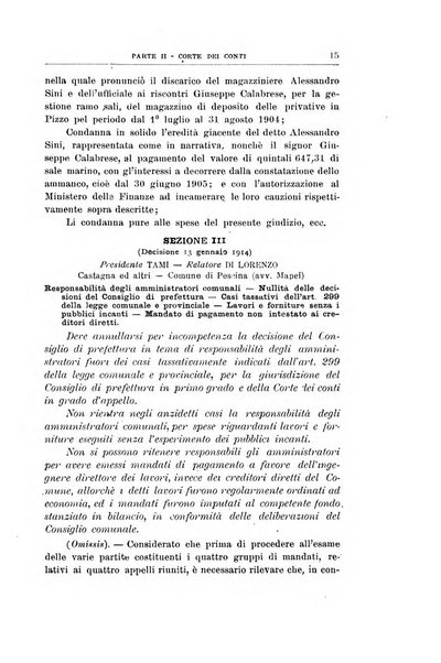 La giustizia amministrativa raccolta di decisioni e pareri del Consiglio di Stato, decisioni della Corte dei conti, sentenze della Cassazione di Roma, e decisioni delle Giunte provinciali amministrative