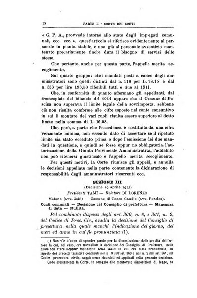 La giustizia amministrativa raccolta di decisioni e pareri del Consiglio di Stato, decisioni della Corte dei conti, sentenze della Cassazione di Roma, e decisioni delle Giunte provinciali amministrative