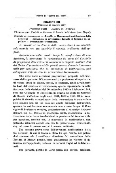 La giustizia amministrativa raccolta di decisioni e pareri del Consiglio di Stato, decisioni della Corte dei conti, sentenze della Cassazione di Roma, e decisioni delle Giunte provinciali amministrative