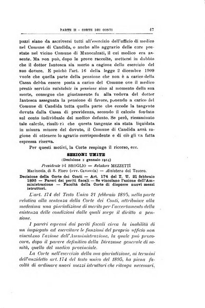 La giustizia amministrativa raccolta di decisioni e pareri del Consiglio di Stato, decisioni della Corte dei conti, sentenze della Cassazione di Roma, e decisioni delle Giunte provinciali amministrative