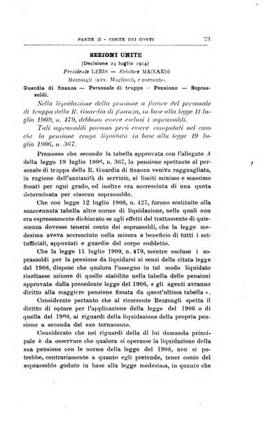 La giustizia amministrativa raccolta di decisioni e pareri del Consiglio di Stato, decisioni della Corte dei conti, sentenze della Cassazione di Roma, e decisioni delle Giunte provinciali amministrative