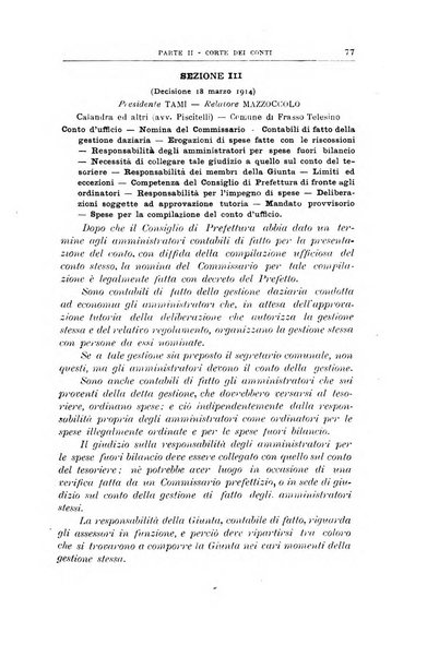 La giustizia amministrativa raccolta di decisioni e pareri del Consiglio di Stato, decisioni della Corte dei conti, sentenze della Cassazione di Roma, e decisioni delle Giunte provinciali amministrative