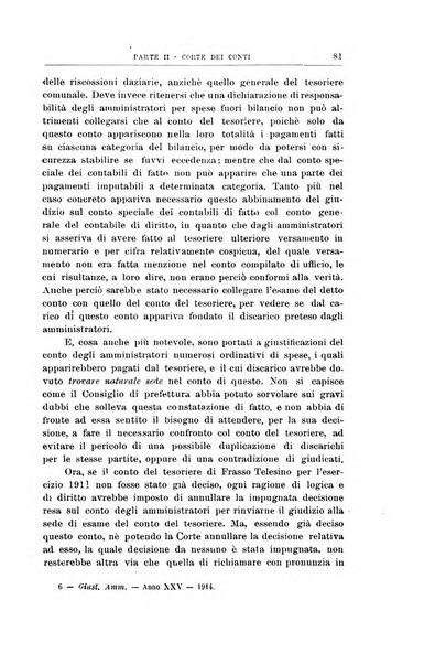 La giustizia amministrativa raccolta di decisioni e pareri del Consiglio di Stato, decisioni della Corte dei conti, sentenze della Cassazione di Roma, e decisioni delle Giunte provinciali amministrative