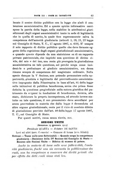 La giustizia amministrativa raccolta di decisioni e pareri del Consiglio di Stato, decisioni della Corte dei conti, sentenze della Cassazione di Roma, e decisioni delle Giunte provinciali amministrative