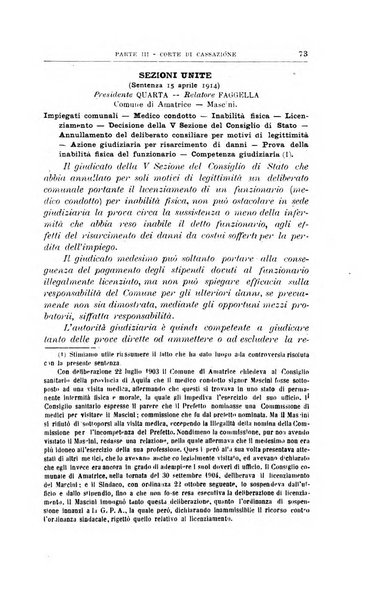 La giustizia amministrativa raccolta di decisioni e pareri del Consiglio di Stato, decisioni della Corte dei conti, sentenze della Cassazione di Roma, e decisioni delle Giunte provinciali amministrative