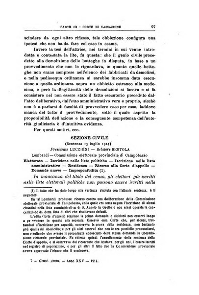 La giustizia amministrativa raccolta di decisioni e pareri del Consiglio di Stato, decisioni della Corte dei conti, sentenze della Cassazione di Roma, e decisioni delle Giunte provinciali amministrative