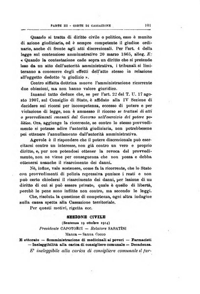 La giustizia amministrativa raccolta di decisioni e pareri del Consiglio di Stato, decisioni della Corte dei conti, sentenze della Cassazione di Roma, e decisioni delle Giunte provinciali amministrative