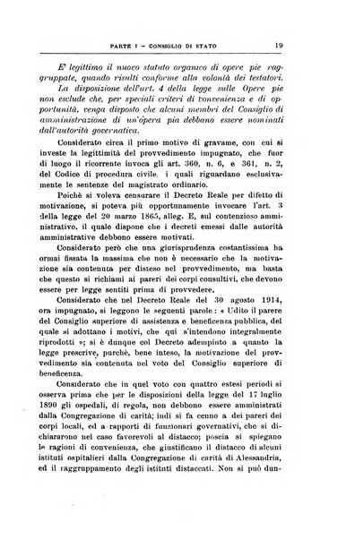 La giustizia amministrativa raccolta di decisioni e pareri del Consiglio di Stato, decisioni della Corte dei conti, sentenze della Cassazione di Roma, e decisioni delle Giunte provinciali amministrative