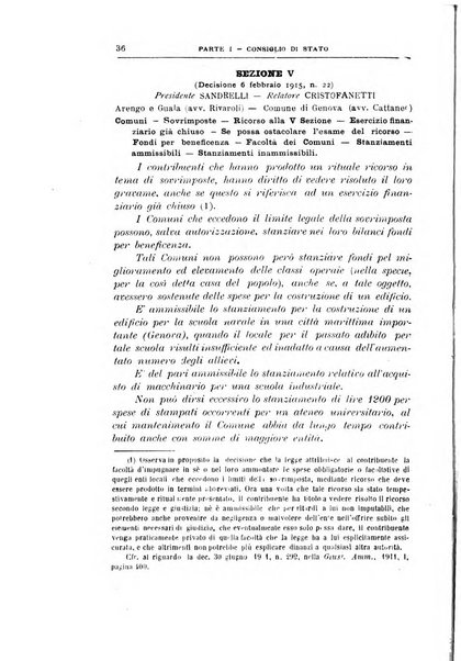 La giustizia amministrativa raccolta di decisioni e pareri del Consiglio di Stato, decisioni della Corte dei conti, sentenze della Cassazione di Roma, e decisioni delle Giunte provinciali amministrative