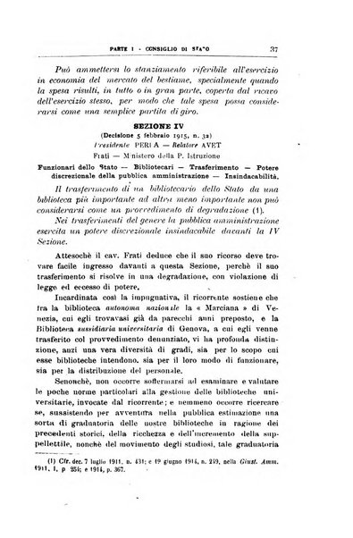 La giustizia amministrativa raccolta di decisioni e pareri del Consiglio di Stato, decisioni della Corte dei conti, sentenze della Cassazione di Roma, e decisioni delle Giunte provinciali amministrative